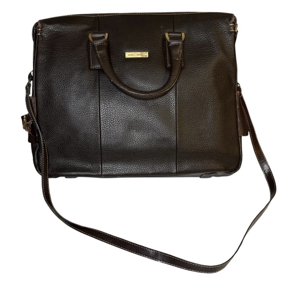 Brooks Brothers Leather Briefcase / Laptop Bag